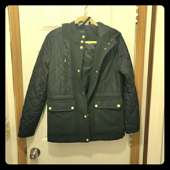 Topshop Jackets & Blazers - TOPSHOP jacket utility black hooded Medium